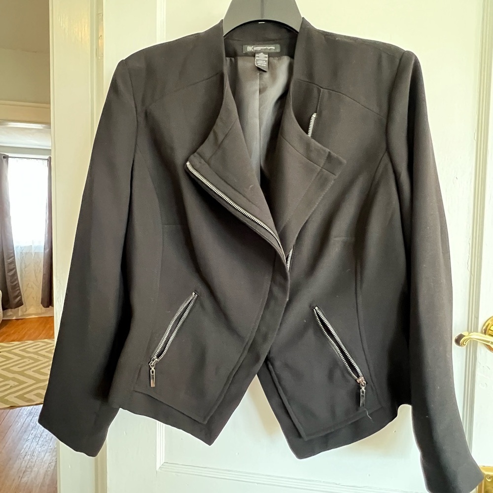 Black moto style blazer INC by Macy’s 1X